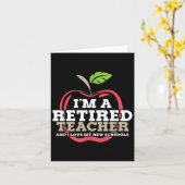 Carte Retired Teacher I Love My New Schedule Funny Quote (Fleur jaune)