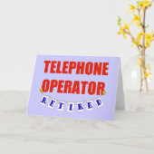 Carte Retired Telephone Operator (Fleur jaune)