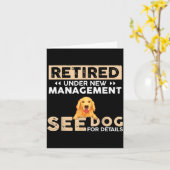 Carte Retired Under New Management See Dog For Details (Fleur jaune)