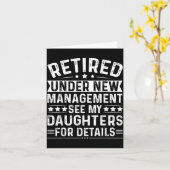 Carte Retired Under New Management, See My Daughters For (Fleur jaune)
