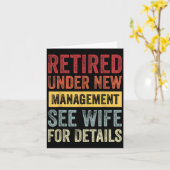 Carte Retired Under New Management See Wife For Details (Fleur jaune)