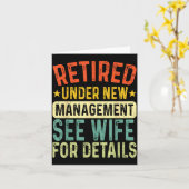 Carte Retired Under New Management See Wife For Details  (Fleur jaune)