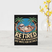 Carte Retired Under New Management See Wife Funny Retire (Fleur jaune)