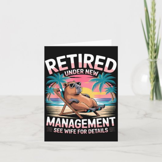 Carte Retired Under New Management See Wife Funny Retire (Devant)