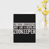 Carte Retired Zookeeper Funny Zoo Keeper Retirement (Fleur jaune)