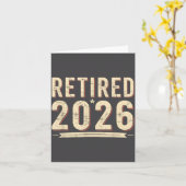 Carte Retirement 2026 Countdown Retired Ly Dom (Fleur jaune)