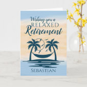 Carte Retirement Beach Hammock (Fleur jaune)