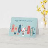 Carte Retirement Card for Librarians, Booksellers (Fleur jaune)