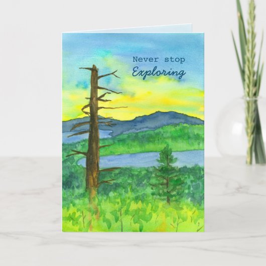 Carte Retirement Congratulations Never Stop Exploring (Devant)
