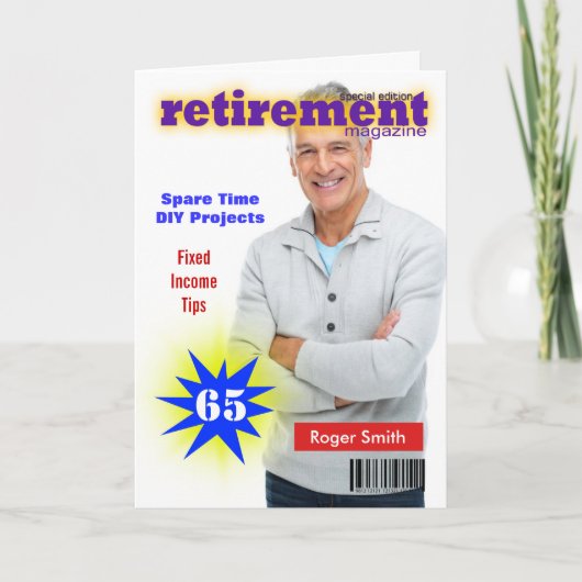 Carte Retirement Magazine Cover (Devant)