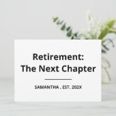 Carte Retirement: The Next Chapter Funny Retirement Card (Debout devant)