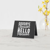 Carte Retirement Venin, Goodbye Tension Hello Pension (Fleur jaune)