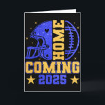 Carte Retour à la maison 2025 Hoco Football Maman Fille<br><div class="desc">Retour à la maison 2025 Hoco Football Maman Fille Bleu Or Vibes</div>