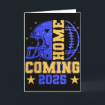 Carte Retour à la maison 2025 Hoco Football Maman Fille<br><div class="desc">Retour à la maison 2025 Hoco Football Maman Fille Bleu Or Vibes</div>