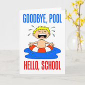 Carte Retour À La Piscine D'Adieu À L'École (Fleur jaune)