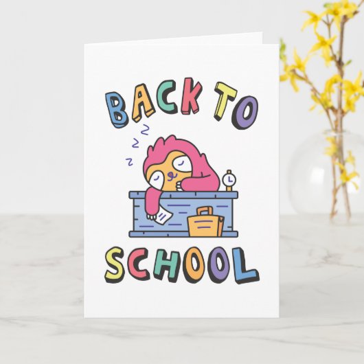 Carte Retour à l'école (Fleur jaune)