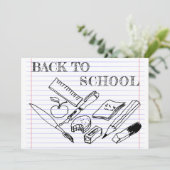 Carte Retour à l'école (Debout devant)
