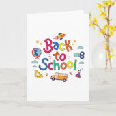 Carte Retour à l'école (Fleur jaune)