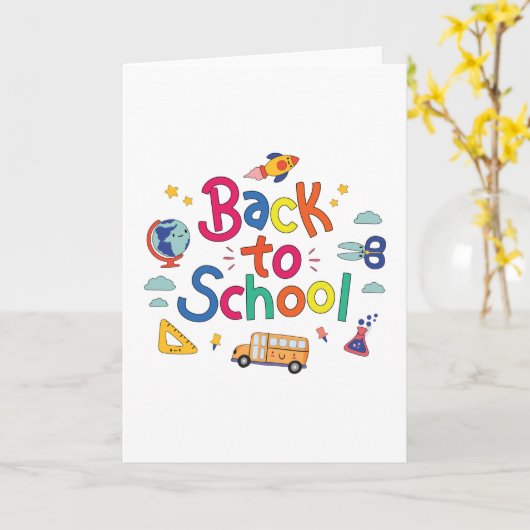 Carte Retour à l'école (Fleur jaune)