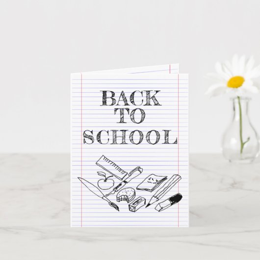 Carte Retour à l'école (Petite plante)