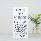 Carte Retour à l'école (Debout devant)