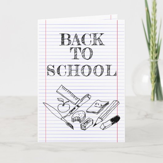 Carte Retour à l'école (Devant)