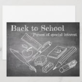 Carte Retour à l'école (Devant / Derrière)