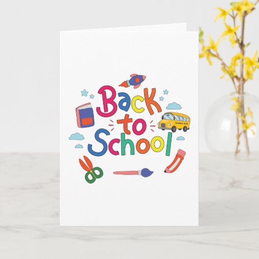 Carte Retour à l'école (Fleur jaune)