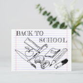 Carte Retour à l'école (Debout devant)