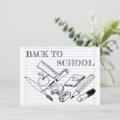 Carte Retour à l'école (Debout devant)