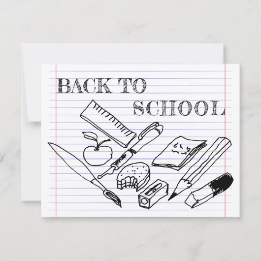 Carte Retour à l'école (Devant)