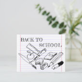 Carte Retour à l'école (Debout devant)