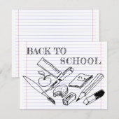 Carte Retour à l'école (Devant / Derrière)
