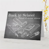 Carte Retour à l'école (Fleur jaune)