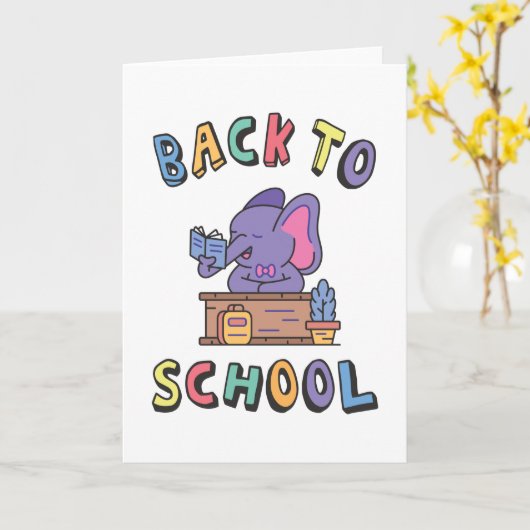 Carte Retour à l'école (Fleur jaune)