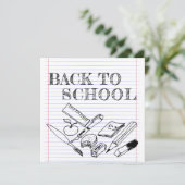 Carte Retour à l'école (Debout devant)