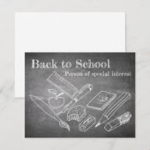 Carte Retour à l'école (Devant / Derrière)