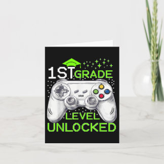 Carte Retour À L'École 1Er Niveau Gamer Garçons Déverrou
