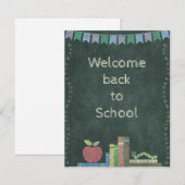 Carte Retour à l'école | Bienvenue à l'école (Devant / Derrière)