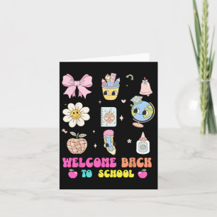 Carte Retour À L'École Bienvenue Retour Cute Globe Penci