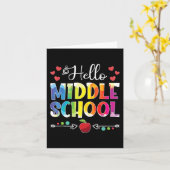 Carte Retour À L'École Bonjour Filles Du Milieu De L'Éco (Fleur jaune)