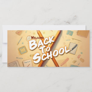 Carte Retour à l'école – Conception d'art au crayon