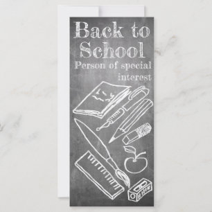 Carte Retour à l'école dans le style tableau noir