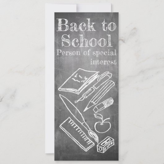 Carte Retour à l'école dans le style tableau noir (Devant)