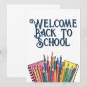 Carte Retour à l'école – Début Coloré (Devant / Derrière)
