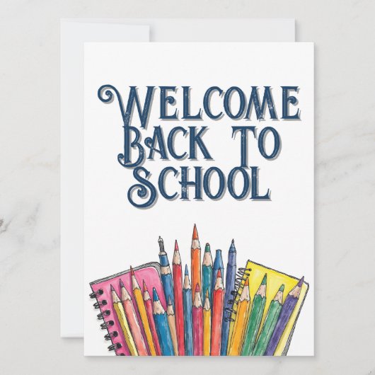Carte Retour à l'école – Début Coloré (Devant)