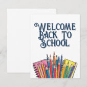 Carte Retour à l'école – Début Coloré (Devant / Derrière)