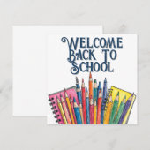 Carte Retour à l'école – Début Coloré (Devant / Derrière)