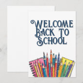 Carte Retour à l'école – Début Coloré (Devant / Derrière)
