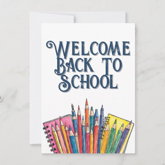 Carte Retour à l'école – Début Coloré (Devant)